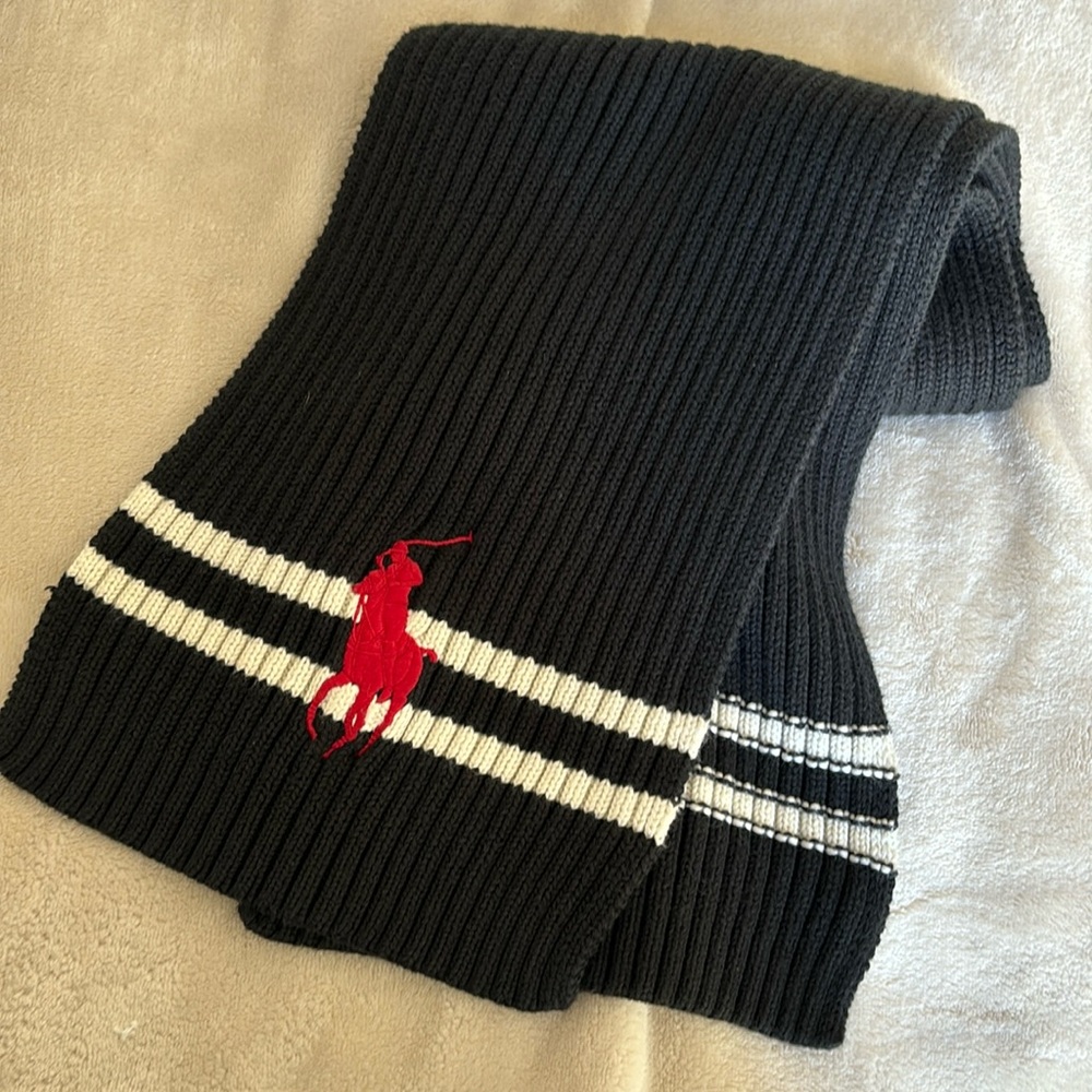 Polo Ralph Lauren kids Cable-Knit Cotton Scarf